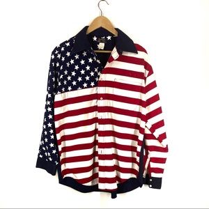 RUDDOCK BROS,Dress Shirt Red White Blue Mens Sz:Lg